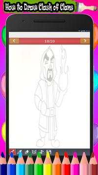 How to Draw  Clach of Clans Characters screenshot 2