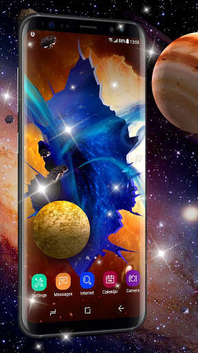 3D Outerspace Galaxy Live Wallpaper screenshot 3