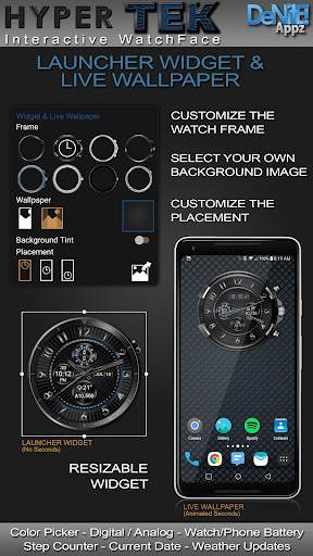 Hyper Tek HD WatchFace Widget & Live Wallpaper screenshot 3