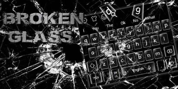 Broken 3D Glass Keyboard Theme screenshot 4