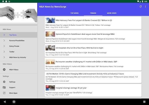 Mergers & Acquisitions News by NewsSurge screenshot 1