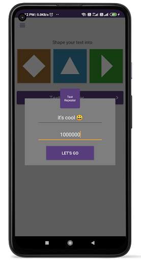 Text Repeater App screenshot 1