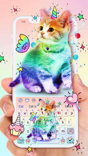 Colorful Unicorn Cat keyboard screenshot 1