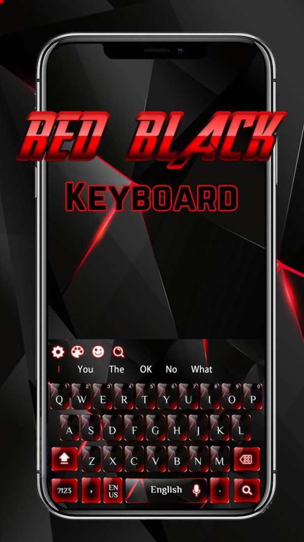 Red Black Glass Keyboard screenshot 1