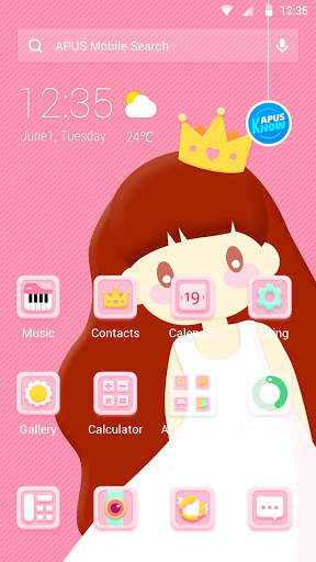 Pink girl theme screenshot 1