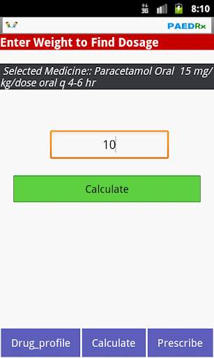 Kids Drug Dosage Calc - PaedRx screenshot 2