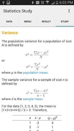 Statistics Study Lite 13 تصوير الشاشة