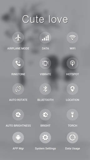 White & Black Love APUS Launcher theme screenshot 3
