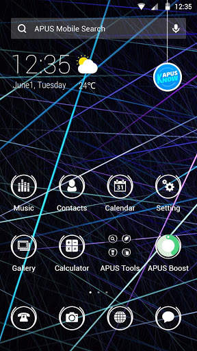 MIXED LINE-APUS Launcher theme screenshot 1