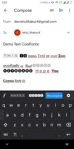 CoolFonts Keyboard  - Cool and stylish fonts स्क्रीनशॉट 2