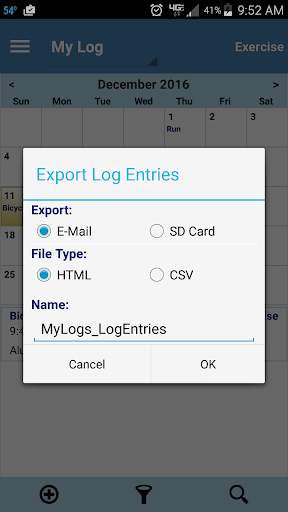 My Logs screenshot 5