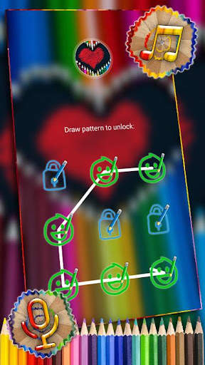 Color Pencil Heart Theme screenshot 5