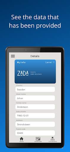 ZADA digital identity wallet screenshot 7