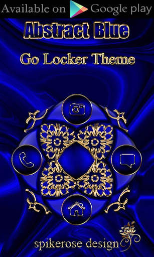 Abstract Blue Go Launcher theme screenshot 3
