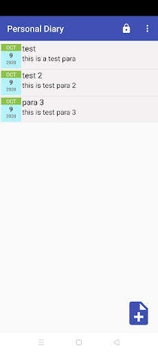 Personal Diary Lite screenshot 1