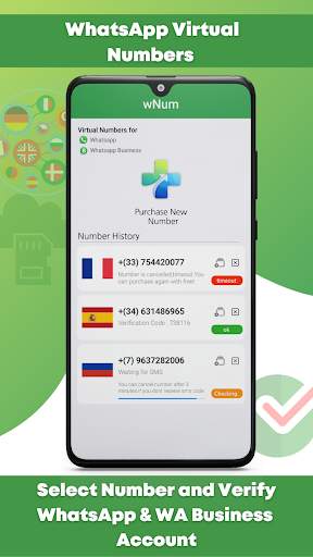 wNum | Number for Whatsapp & Business screenshot 1