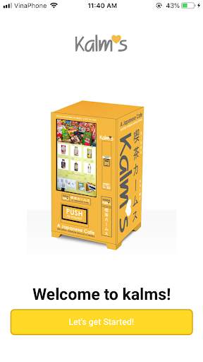 KALMS NEXT GENERATION VENDING MACHINE APP screenshot 1