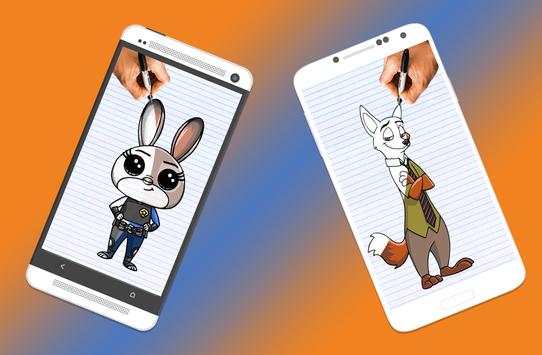 How To Draw Disney Zootopia Characters स्क्रीनशॉट 3