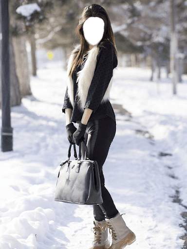 Girls Snowfall Photo Editor screenshot 7