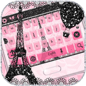 Tema della tastiera rosa di Parigi icon