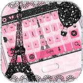 Pink Paris Rose Keyboard Eiffel Tower Theme 10001014