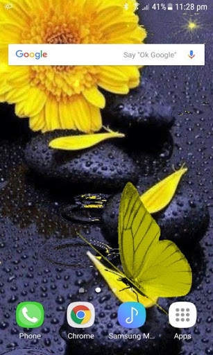 Yellow Butterfly Live Wallpaper screenshot 2