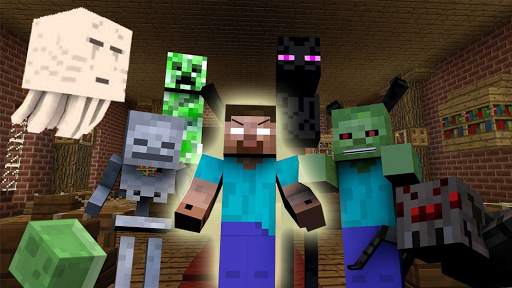 Herobrine Monster School Mod for Minecraft PE screenshot 1