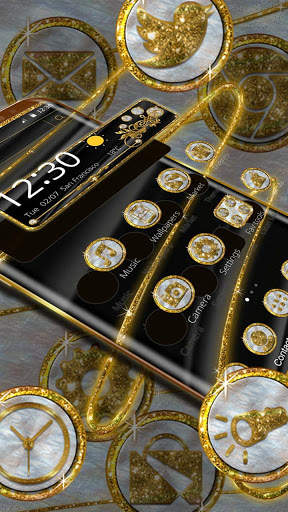 Gold Nacre Launcher Theme screenshot 3