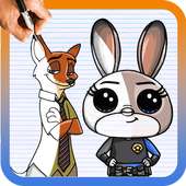 How To Draw Disney Zootopia Characters on 9Apps