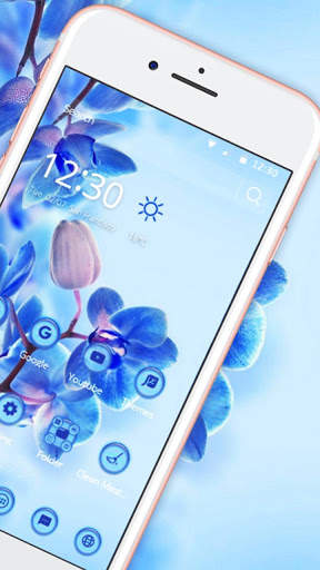 Blue Flower Nature Theme screenshot 2