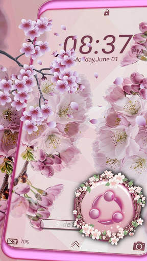 Pink Cherry Blossom Launcher Theme screenshot 3
