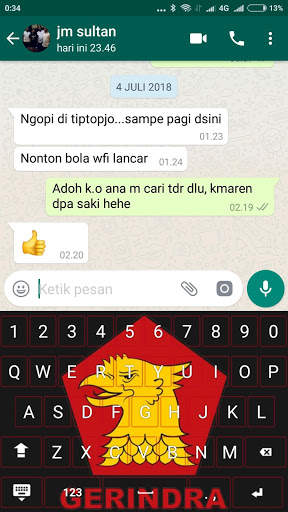Keyboard Android Tema Logo Parpol Indonesia screenshot 4