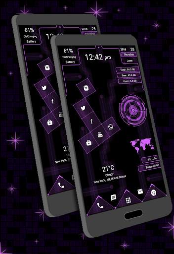 Hi-tech Square Launcher 2020- App Lock, Hide App screenshot 7