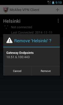 McAfee VPN Client screenshot 8