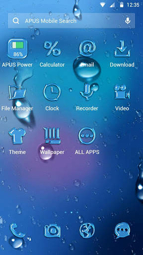 Glass Water APUS Launcher theme screenshot 2
