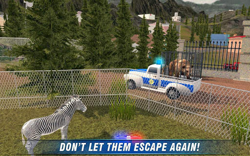 Angry Animals Police Transport स्क्रीनशॉट 1