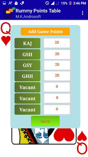 Rummy Points Table screenshot 3