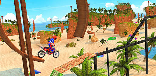 Superhero Moto Bike Stunt Racing Game screenshot 7