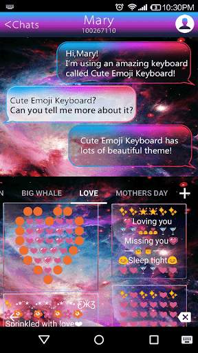 Color Galaxy Emoji Keyboard screenshot 4
