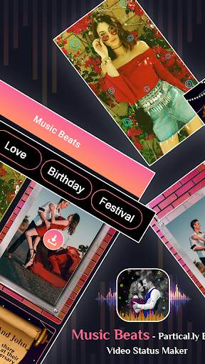 Music Beats - Partical.ly Beat Video Status Maker screenshot 2