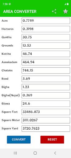 Land Area Converter 5 تصوير الشاشة
