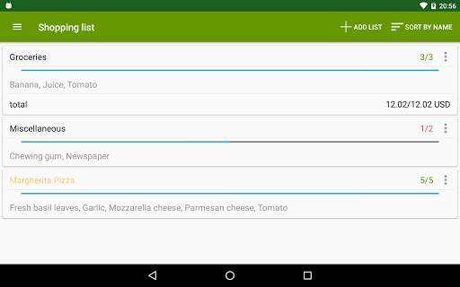 Shopping list screenshot 9