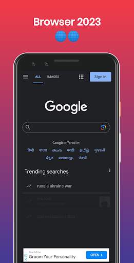 Dark Private Web Browser screenshot 3