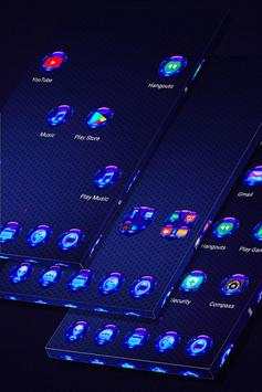 Dark Blue Glass Launcher screenshot 1