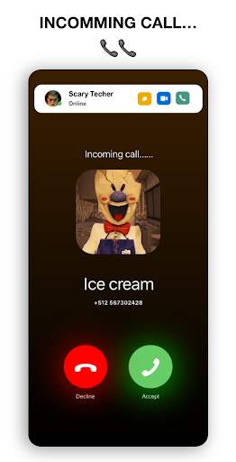 Ice Cream Granny Video Call and Chat   sounds screenshot 3