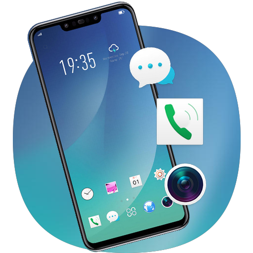 Abstract theme Blue gradient art icon