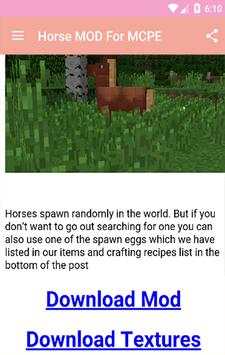 Horse MOD For MCPE, screenshot 2