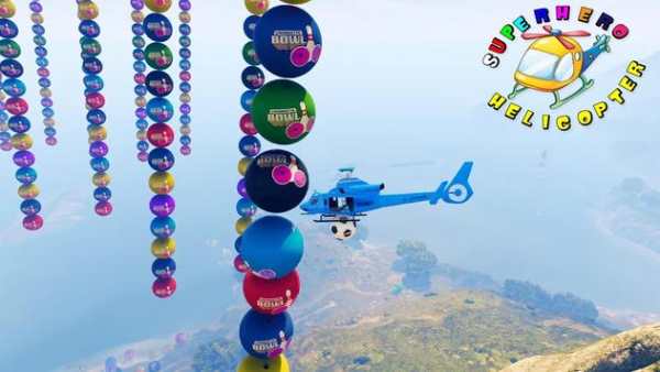 Superheroes Flying Helicopter Racing screenshot 3
