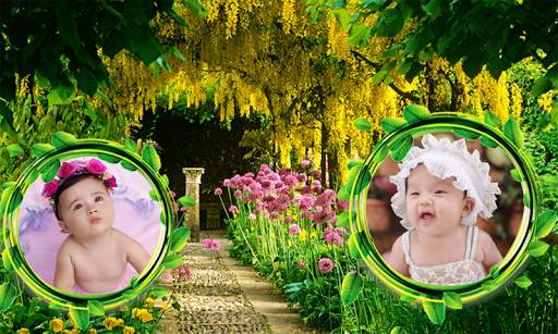 Awesome Double Photo Frame Garden Wale Application screenshot 19