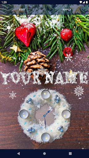 Christmas Clock Live Wallpaper screenshot 2